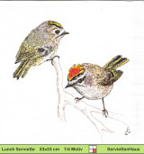 Zwei Vögel auf einem Ast - 1 Paket mit 20 Servietten
